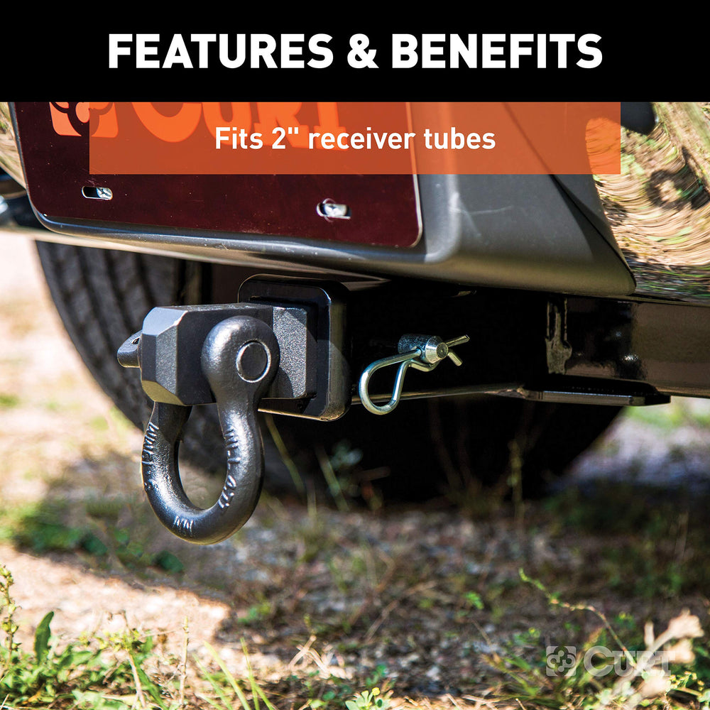 CURT threaded pin enables quick and secure shackle attachment