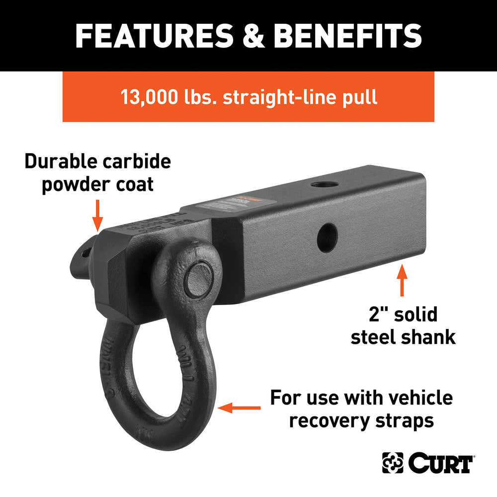 Corrosion resistant carbide powder coat protects CURT 45832 from the elements