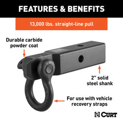 Corrosion resistant carbide powder coat protects CURT 45832 from the elements