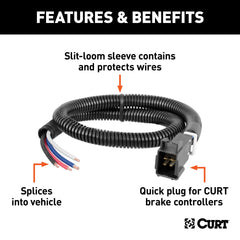 CURT 51516 color-coded wires simplify wiring connections