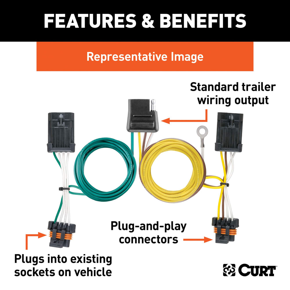 CURT 56020 tail-light assembly plug shows quick plug-and-play connection