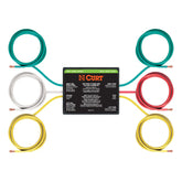 CURT 56196 dinghy towing tail light converter with color-coded wires for easy splicing and reliable lighting