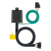 CURT 56420 four‑way flat socket ready for vehicle‑trailer wiring.