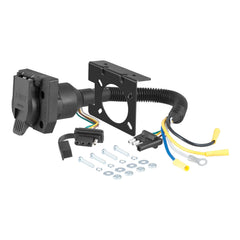 CURT 57672 dual-output adapter enables 4 to 7 way connections for towing