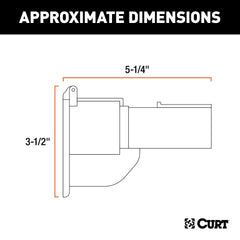CURT 57727 dust cover shields the 7-pin socket from rain and dirt.