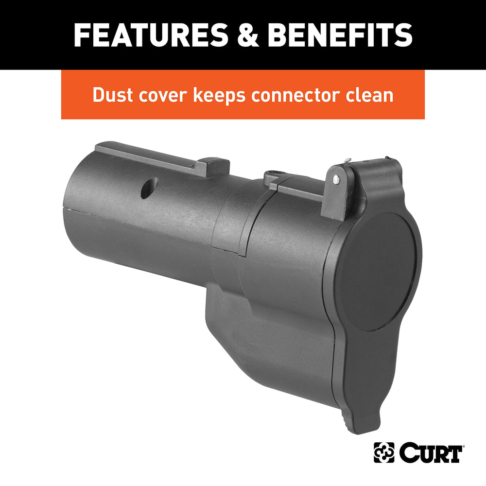 CURT 57727 quick-connect adapter enables simple trailer-vehicle setup.