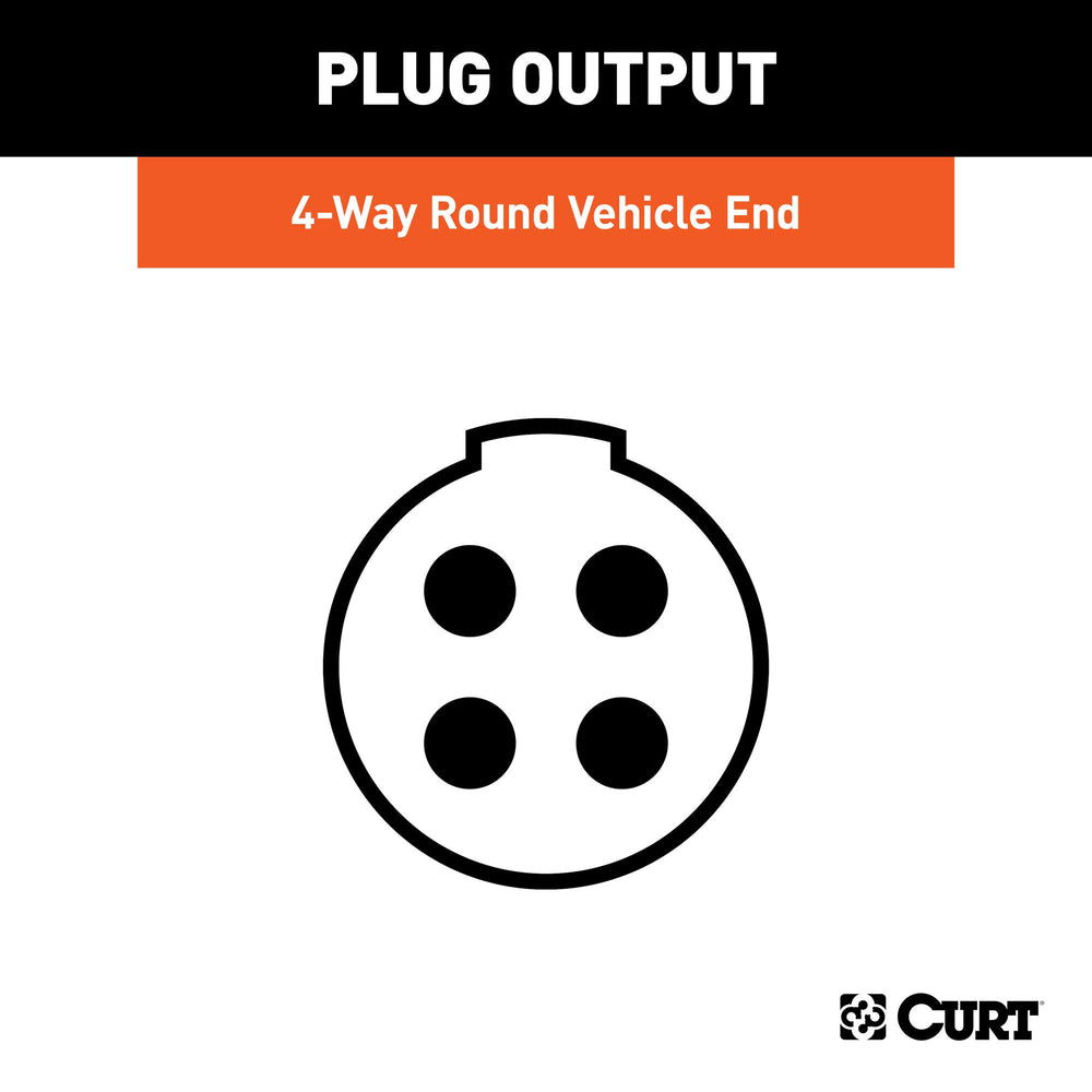 CURT 58070 concealed terminals shield wires from rain and road salt during travel.