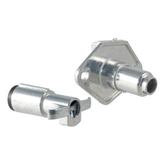CURT 58671 vehicle- and trailer-side 4-pin round connector for reliable tail light and turn signal connections.