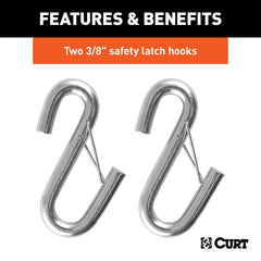 CURT vinyl coating reduces noise and protects against the elements.