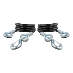 CURT vinyl-coated safety cable, 43-7/8 inch, resists rust for outdoor trailer towing.
