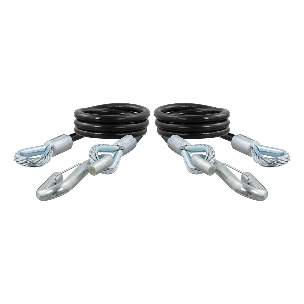 CURT 80176 safety cable assembly with hooks product shot for secure towing.