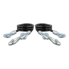 CURT 80176 safety cable assembly with hooks product shot for secure towing.