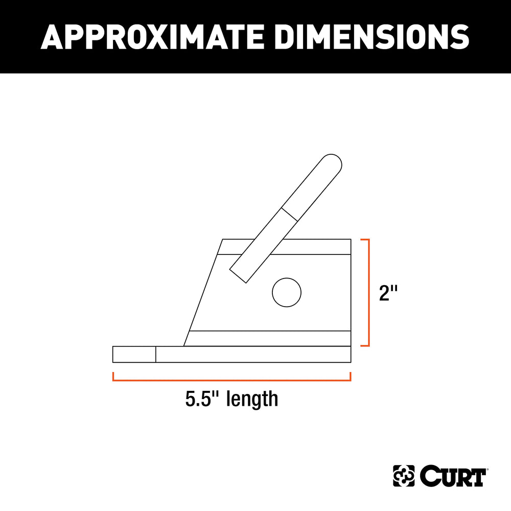 CURT ATV adapter no-swivel base reduces movement for stability
