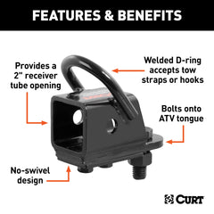 CURT ATV adapter welded D-ring adds secure tow attachment