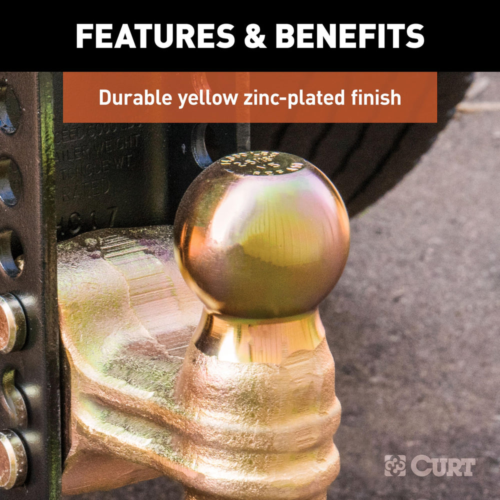 CURT durable steel with black carbide powder coat resists rust and scratches