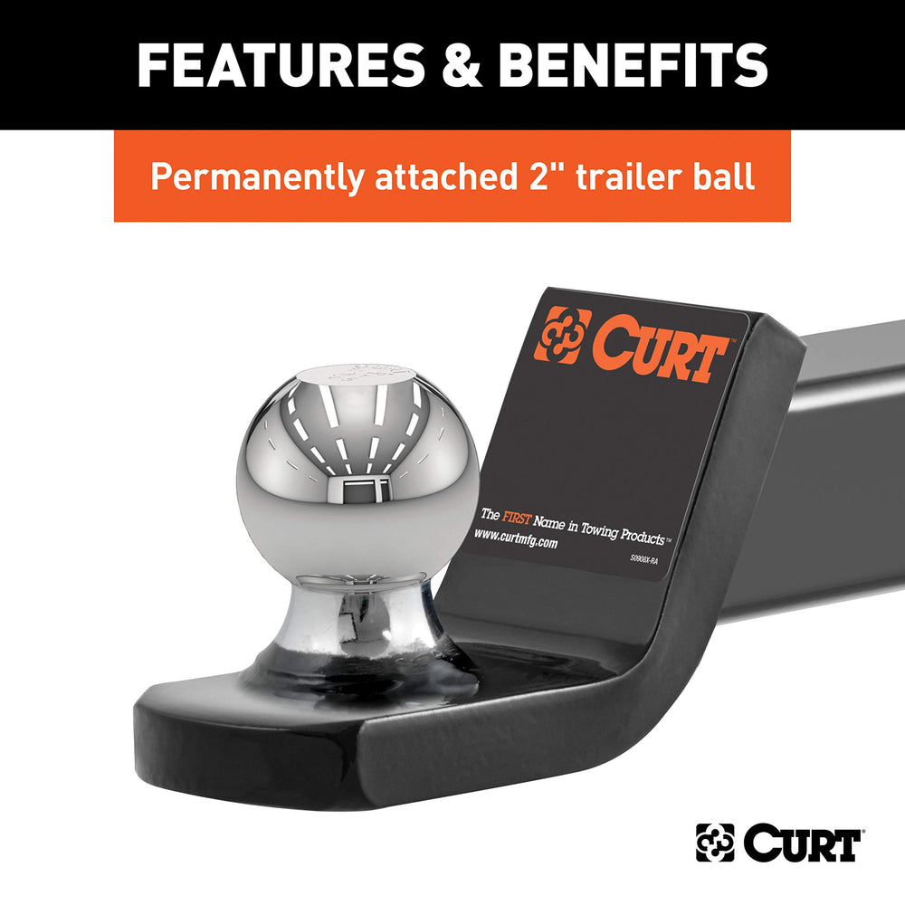 CURT powder-coated finish protects against rust and wear.