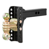 CURT channel-style adjustable dual ball mount with 2 inch ball for versatile towing