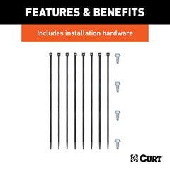 CURT compatibility with Chevy, Dodge, Ford, GMC, Nissan, Ram, Toyota trucks