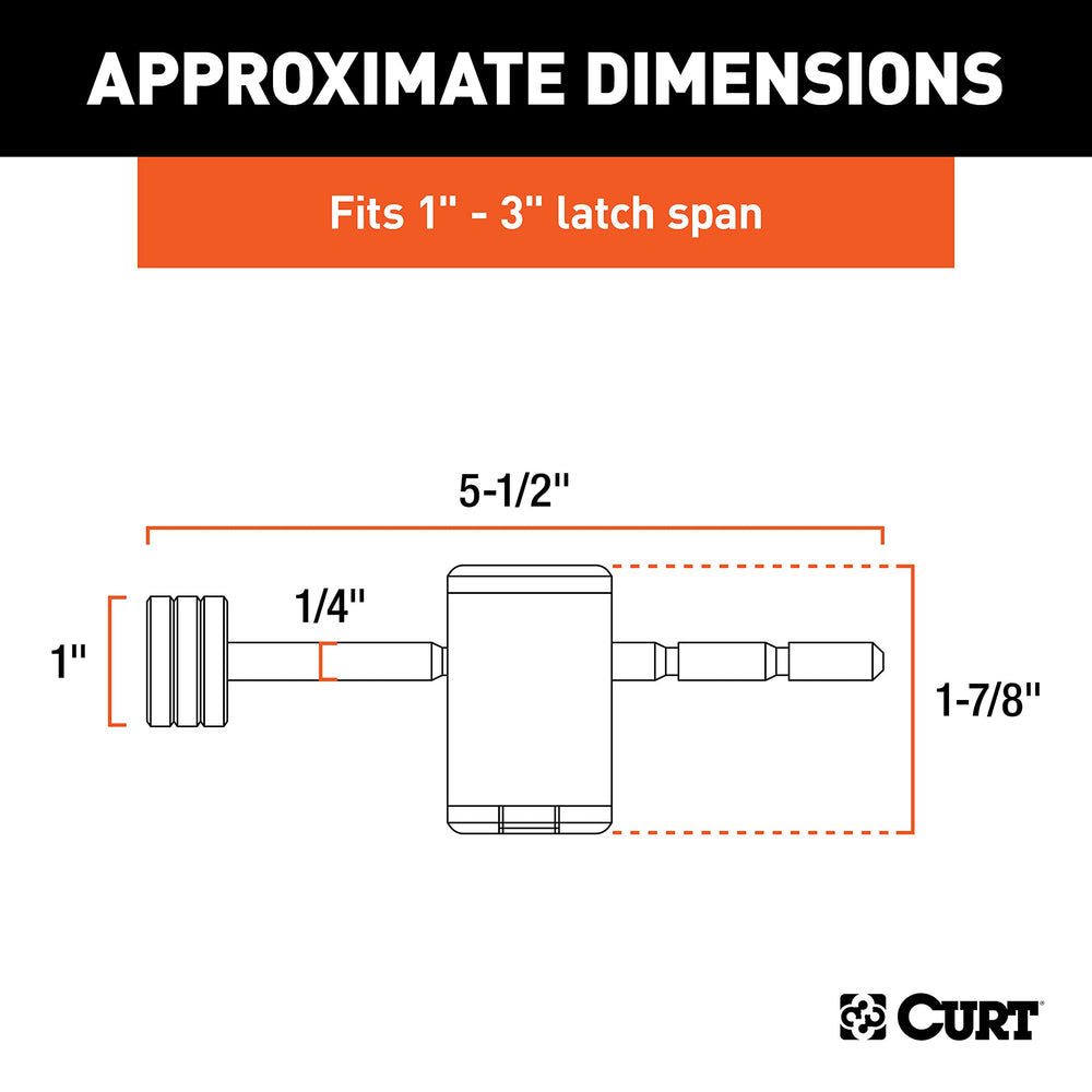 CURT coupler lock with metal head deters tampering.