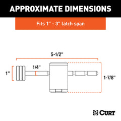 CURT coupler lock with metal head deters tampering.