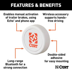CURT Echo Kit manual brake override button provides on-demand braking action