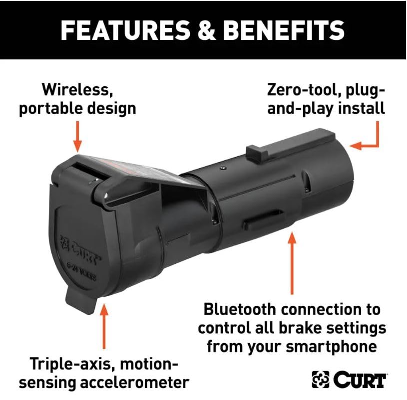 CURT Echo Kit triple-axis accelerometer ensures smooth braking on grades