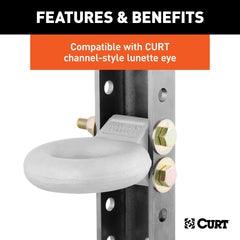 CURT five height-adjustment positions enable precise trailer leveling