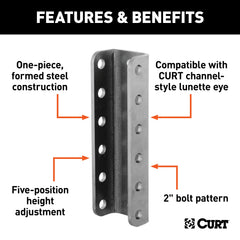 CURT heavy-duty towing connection suitable for construction and agricultural trailers