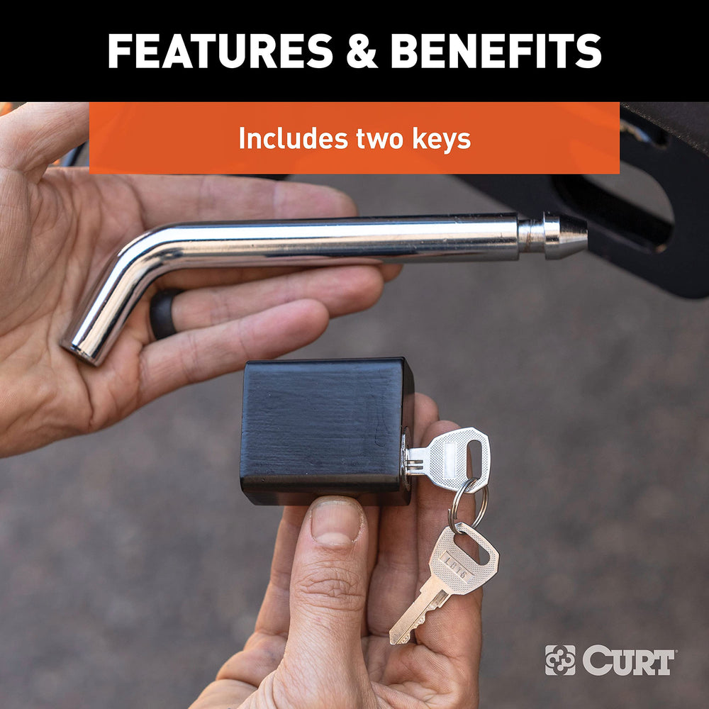 The deadbolt-style action activates with a simple 1/4-turn for quick locking.