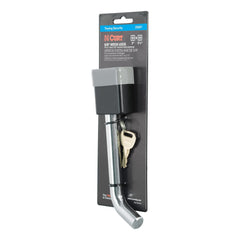 The CURT 5/8-inch pin fits 2-, 2-1/2-, and 3-inch receiver tubes.