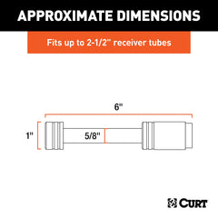 CURT stainless steel body visible on the lock for lasting rust resistance.