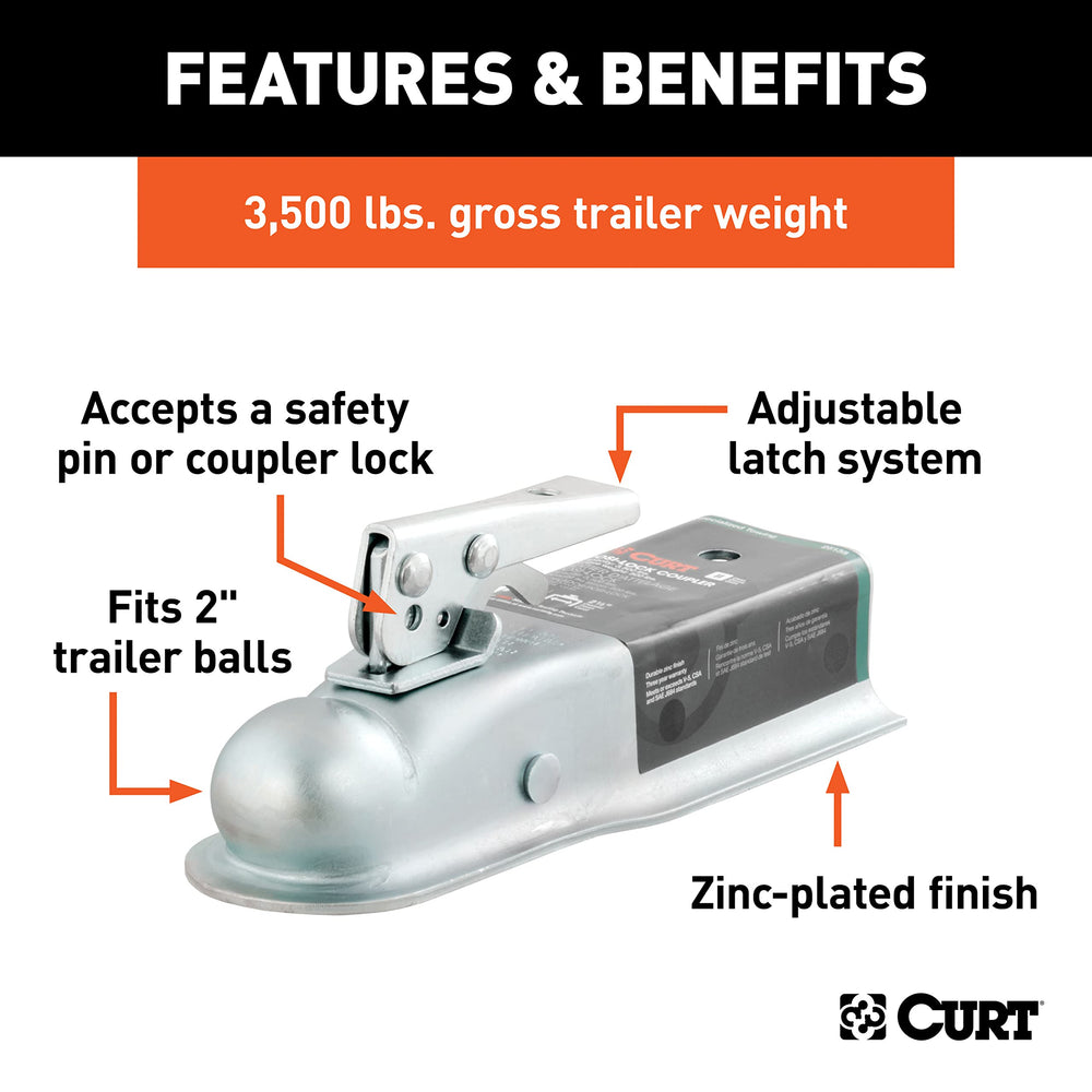CURT K-5135 internal nut adjustment for snug fit on the ball