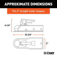 CURT K-5153 posi-lock latch in action adds security during travel.