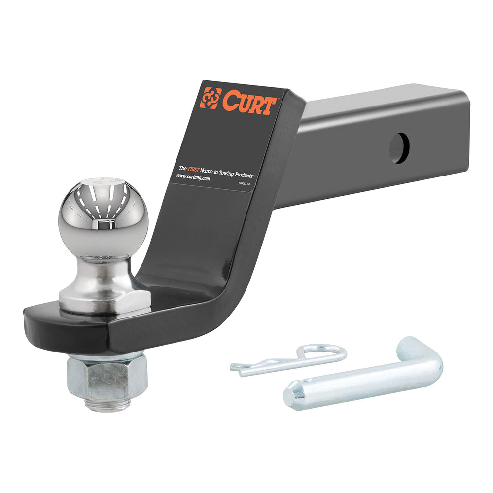 CURT loaded ball mount with 2x2 shank fits standard receivers for easy towing.