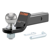 CURT loaded ball mount with pre-attached ball, ready to tow.