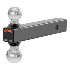 CURT multi-ball mount with two welded balls enables quick trailer size changes.