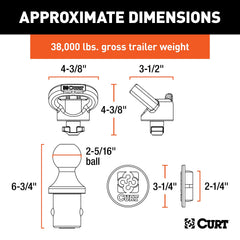 CURT OEM safety chain anchors enable heavy-duty trailer connections.