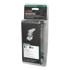 CURT Posi-Lock latch fits 3 inch channel couplers for broad compatibility.
