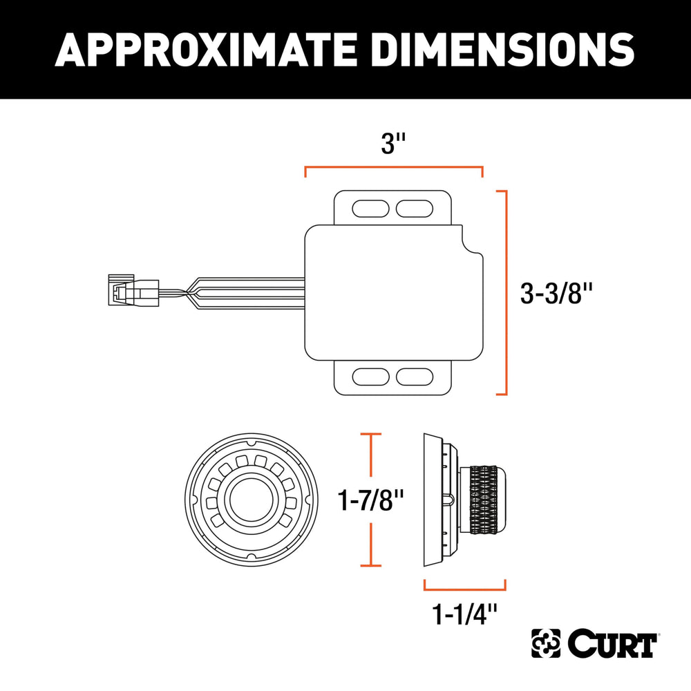 CURT Spectrum tri-color LEDs indicate brake activity at a glance.