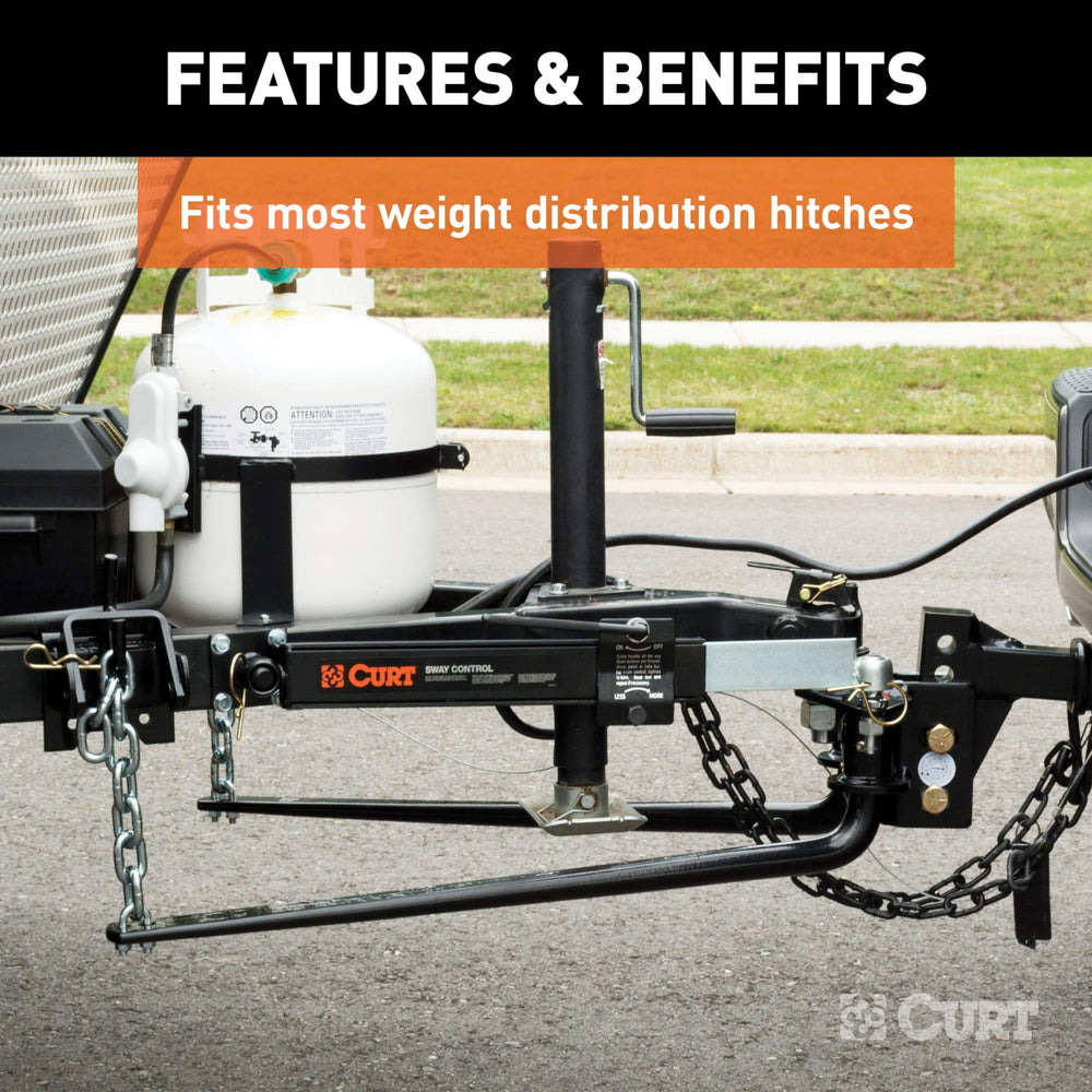 CURT weld-on tab enables compatibility with most ball mounts.