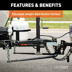 CURT weld-on tab enables compatibility with most ball mounts.