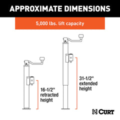 CURT swivel bracket offers ample clearance to avoid interference during travel.