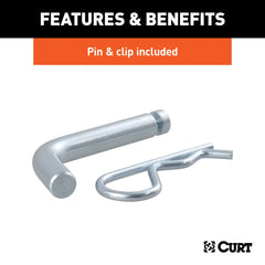 CURT 1-1/4 inch shank fits class 1 or 2 receivers