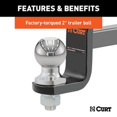 CURT ball mount CNC-formed welds ensure precise alignment
