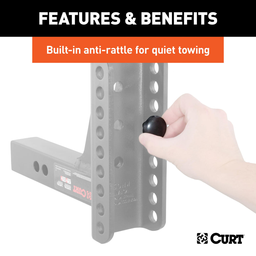 CURT mounting with 11 and 12 inch shank positions for flexible setup