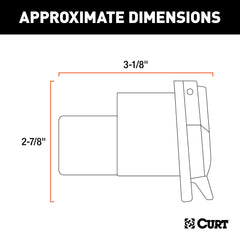 CURT USCAR socket installation view highlights easy plug-in for vehicle-side connection.
