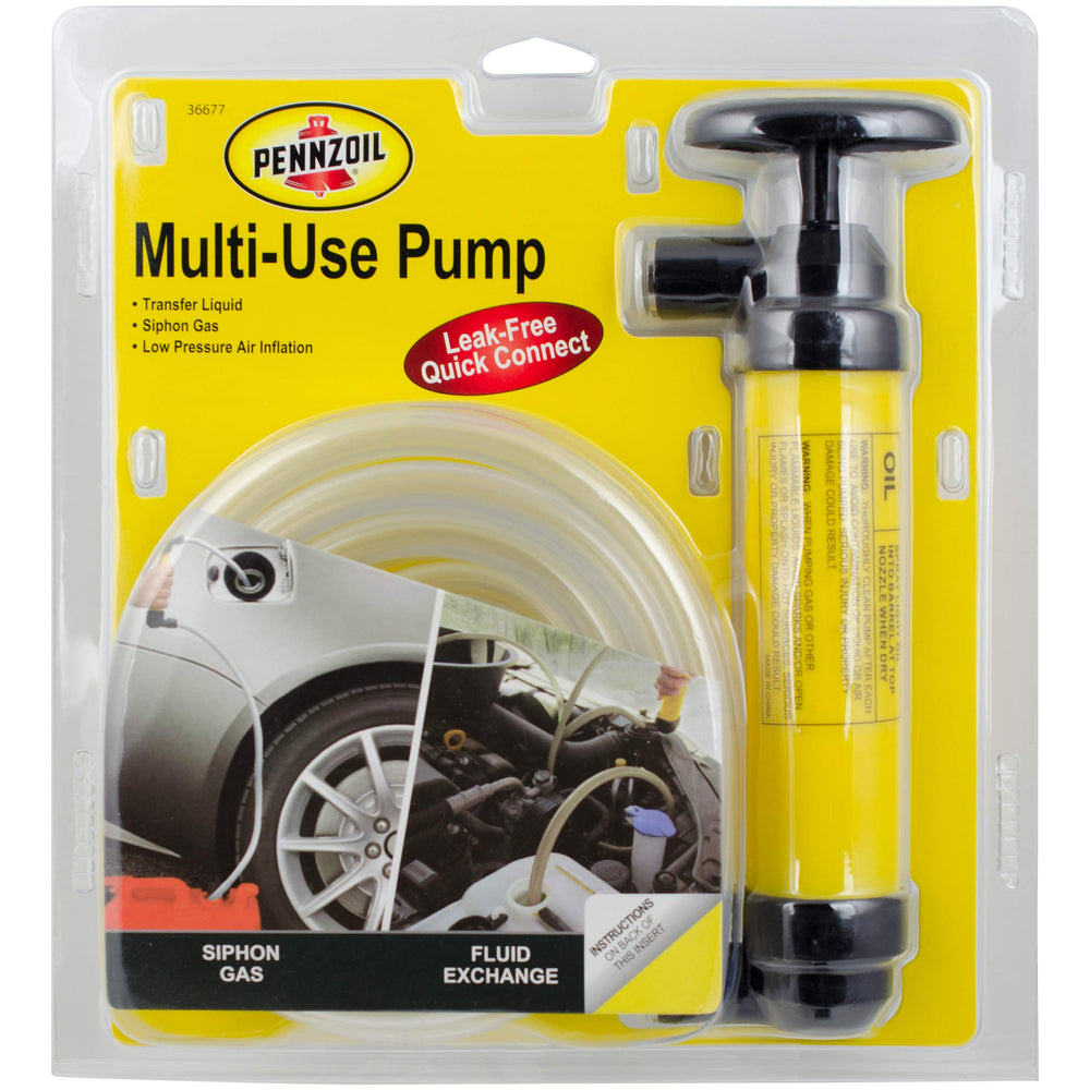 Compact Custom Accessories Pennzoil pump ready for inflation and transfers.