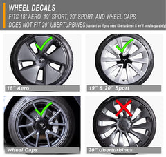 Custom Cut Graphics wheel overlay for 18-inch Aero delivers a bold gloss accent with precise fit