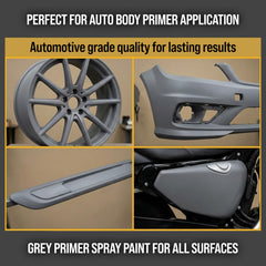 Custom Shop 1K High Build Primer Spray Paint provides a durable foundation for auto refinishing projects