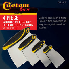 Custom Shop carbon steel blades close-up for smooth, precise spreading